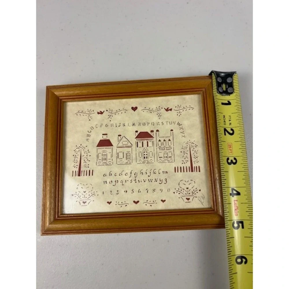 Designs With Scissors 1990 Scherenschnitte Framed Paper Cut Art Red Signed